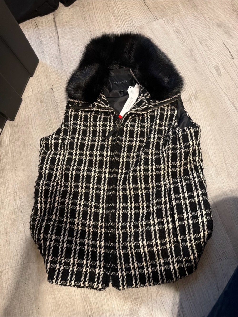 Talbots Sleeveless Faux Fur Vest